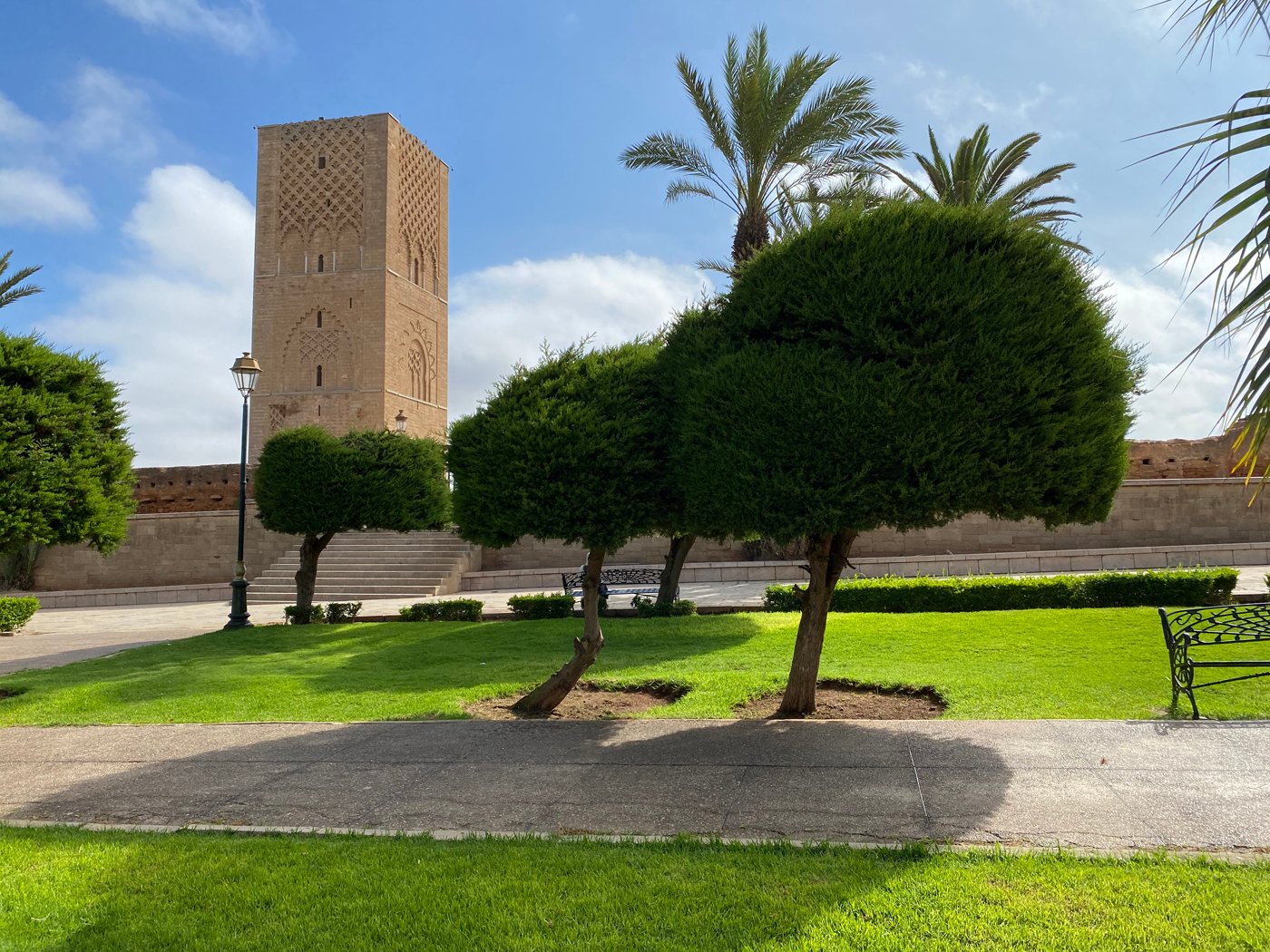 The historical mosque of Hassane tower  in Rabat